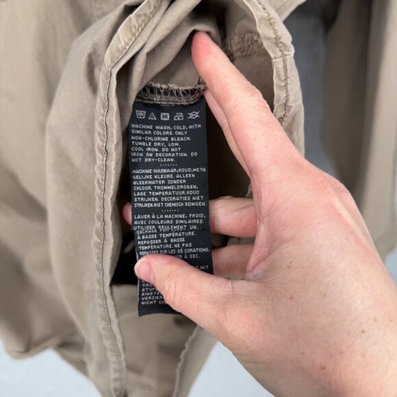 Harley Davidson Long Sleeve Button Down Shirt Size 2XL Tan Khaki Military Style - Picture 9 of 13